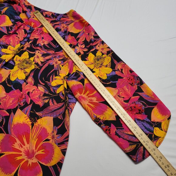 Beautiful by Lawrence Zarian Womens Tunic Top 2X Plus Floral 3/4 Sleeve Multicor - Picture 15 of 15